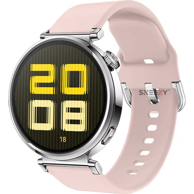 Sneezy Huawei Watch Gt5 41MM Ile Uyumlu Yumuşak Purelux Soft Tokalı Silikon Kordon - Pudra Cep Telefonu Kılıfı Fiyatı
