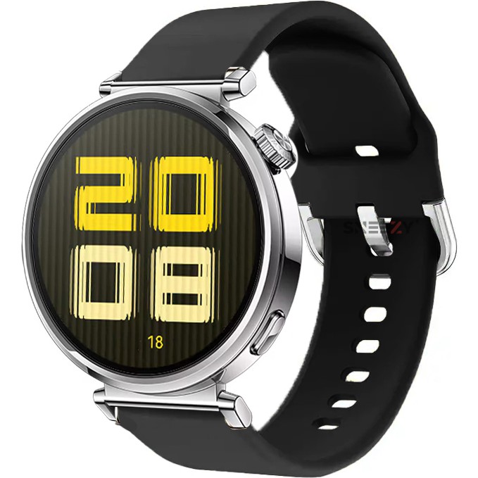 Sneezy Huawei Watch Gt5 41MM Ile Uyumlu Yumuşak Purelux Soft Tokalı Silikon Kordon - Siyah Cep Telefonu Kılıfı Fiyatı