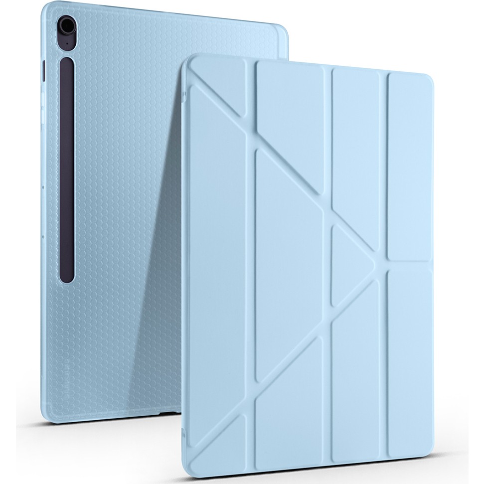 Sneezy Samsung Galaxy Tab S10 Fe Plus SM-X620 13.1 Inç Uyumlu Katlanabilir Kalemlikli Standlı Akıllı Kılıf - Mavi Tablet Kılıfı Fiyatı