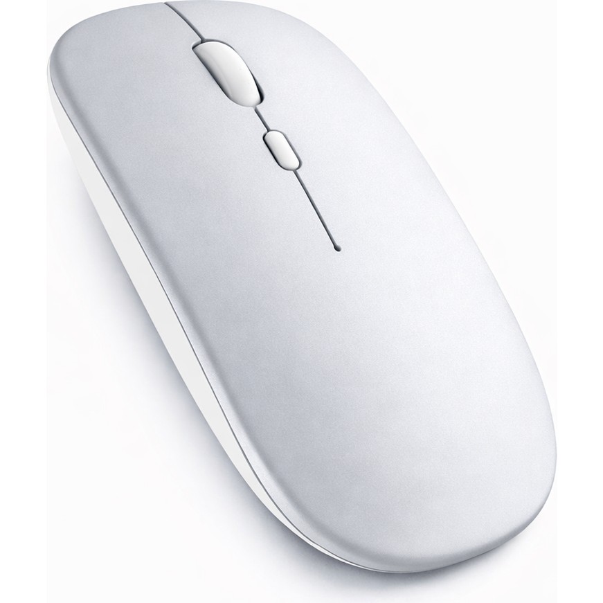 Sneezy Type-C Şarjlı Bluetooth Mouse MacBook iPad Laptop Uyumlu İnce Gövde Dongle ve Kablo Dahil - Gümüş - Renkli Tablet Aksesuarı Fiyatı