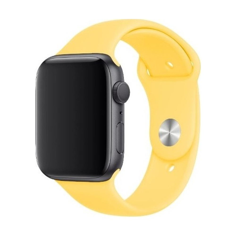 Snexpres Apple Watch Uyumlu 42MM Silikon Kordon-Sarı - Sarı Giyilebilir Teknoloji Aksesuarları Fiyatı