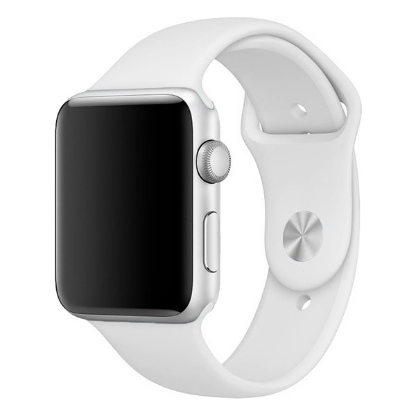 Snexpres Apple Watch Uyumlu 44MM Silikon Kordon-Beyaz - Beyaz Akıllı Saat Aksesuarı Fiyatı