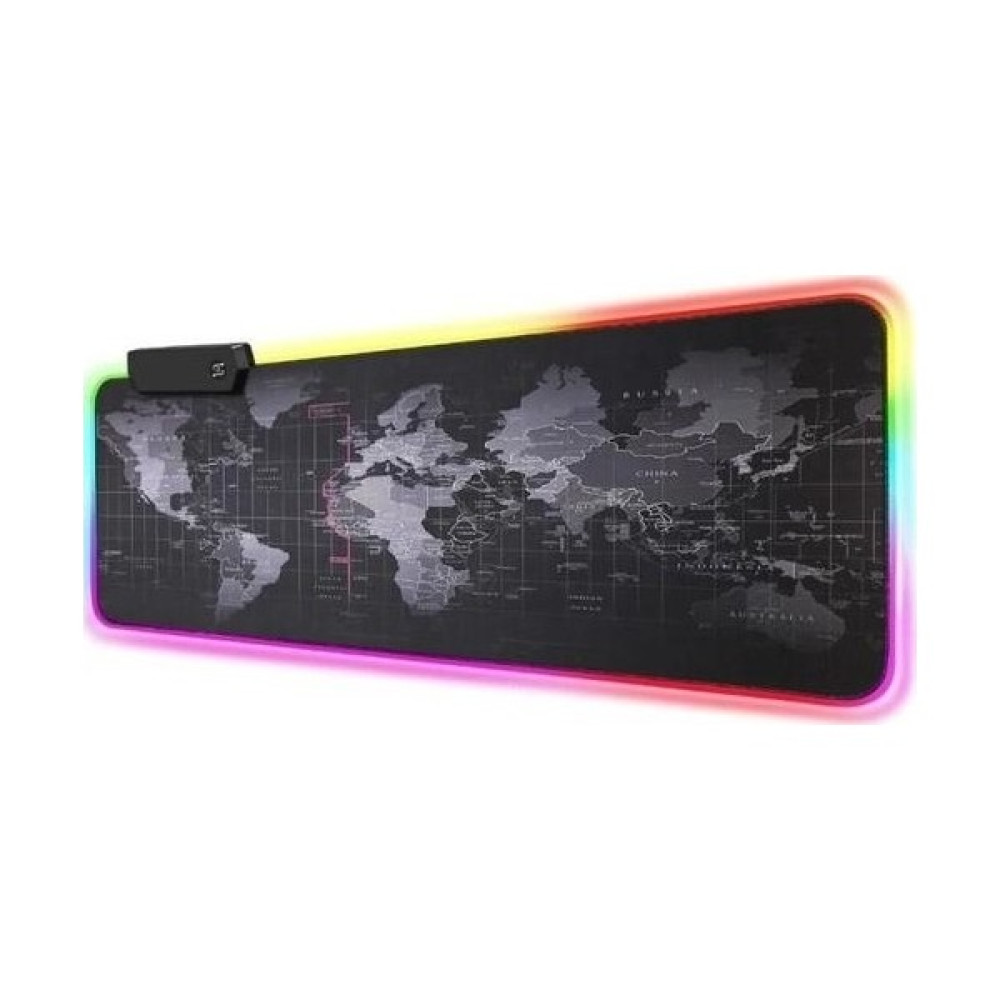 Snexpres Dünya Desenli Işıklı Rgb Oyuncu Mouse Pad 78X30 cm - Siyah Mouse Pad Fiyatı