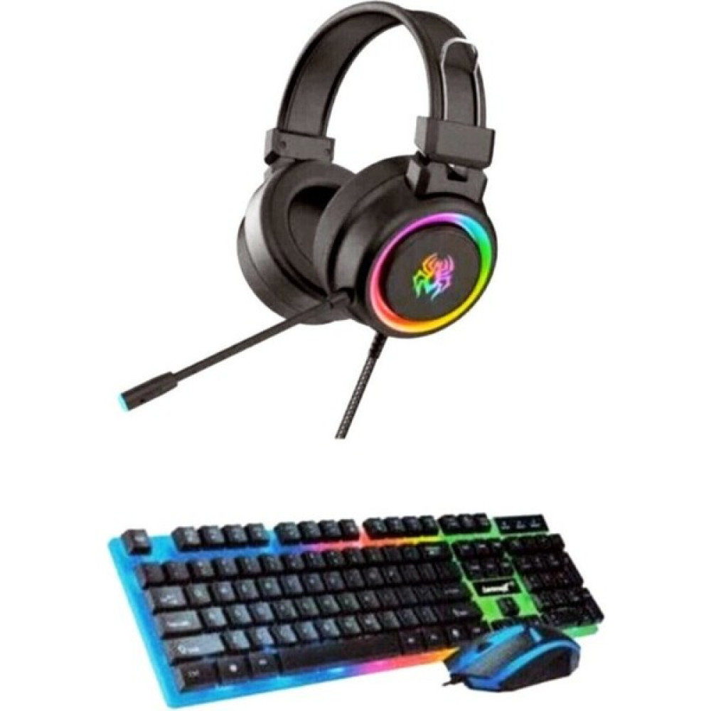 Snexpres Yoro V5 Işıklı Ps4-Xbox One-Pc Oyuncu Kulaklığı + Gamer Klavye + Gamer Mouse Seti Klavye - Mouse Fiyatı