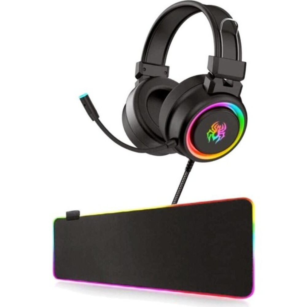 Snexpres Yoro V5 Oyuncu Kulaklığı+ Rgb LED Işıklı Siyah Mouse Pad 80 x 30CM Klavye - Mouse Fiyatı
