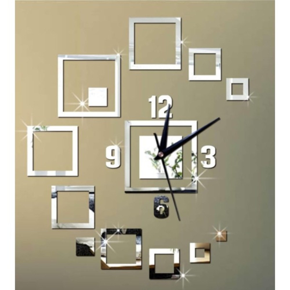 Snn Aksesuar Snn Aksesuarev Dekorasyon Saati , Lazer Ahşap Duvar Saatleri , Plüton Model , Gümüş Renk , 40X40 cm Dekoratif Saat Fiyatı