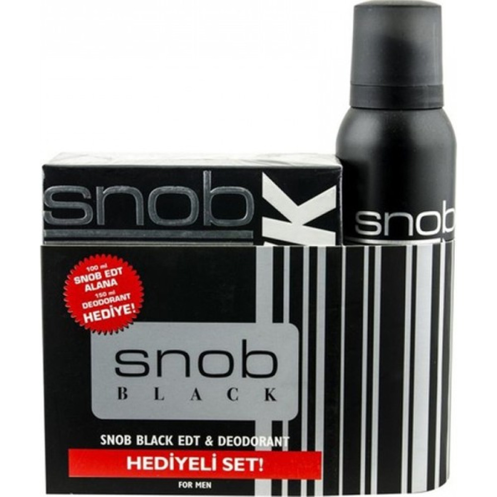 Snob Black Edt 100 ml Erkek Parfümü + 150 ml Deodorant Set Erkek Parfümleri Fiyatı