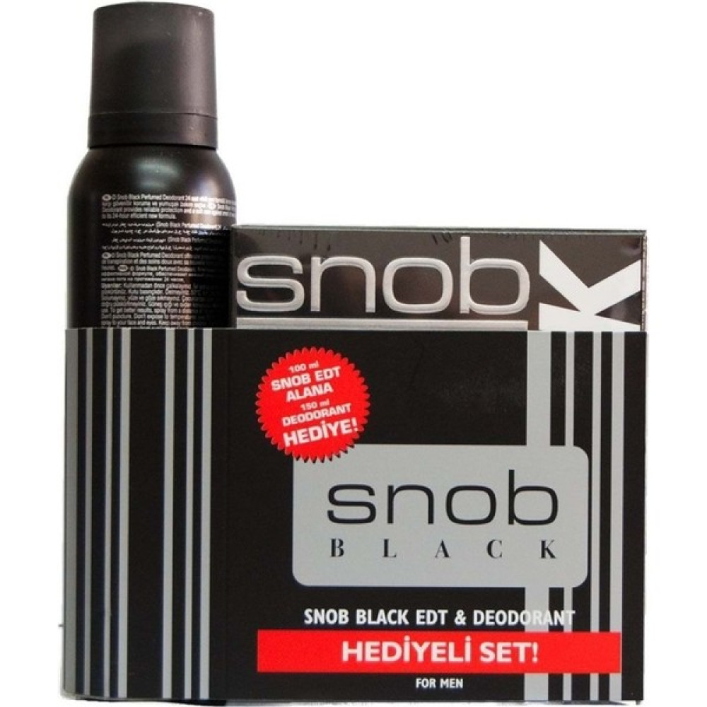 Snob Black Erkek EDT100ML+DEO150ML Erkek Parfümleri Fiyatı