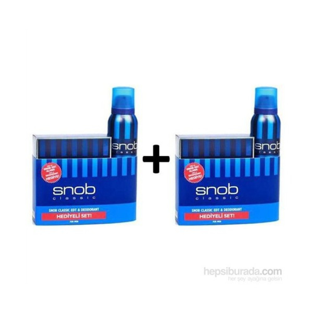 Snob Classic Edt 100Ml Erkek Parfüm +Deodorant Parfüm Seti 2 Adet Kadın Parfümleri Fiyatı