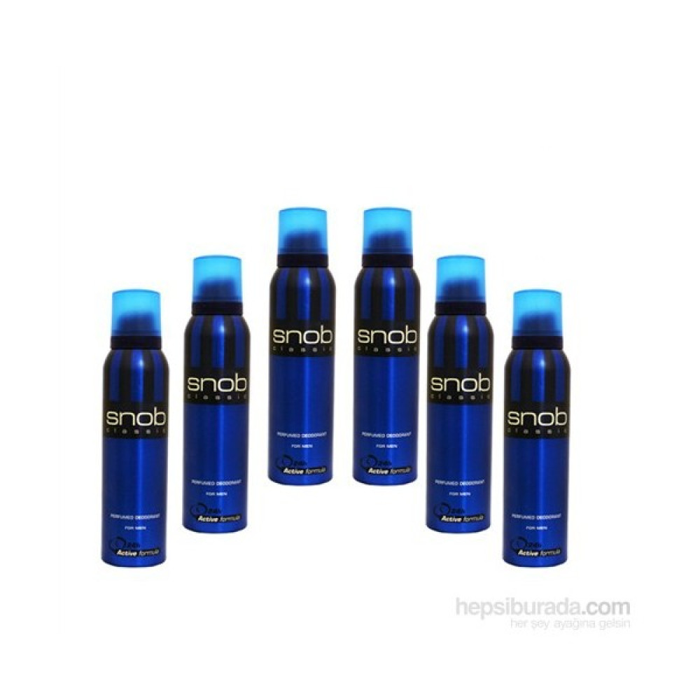 Snob For Men Classic Deodorant 150 Ml 6 Adet Deodorantlar Fiyatı