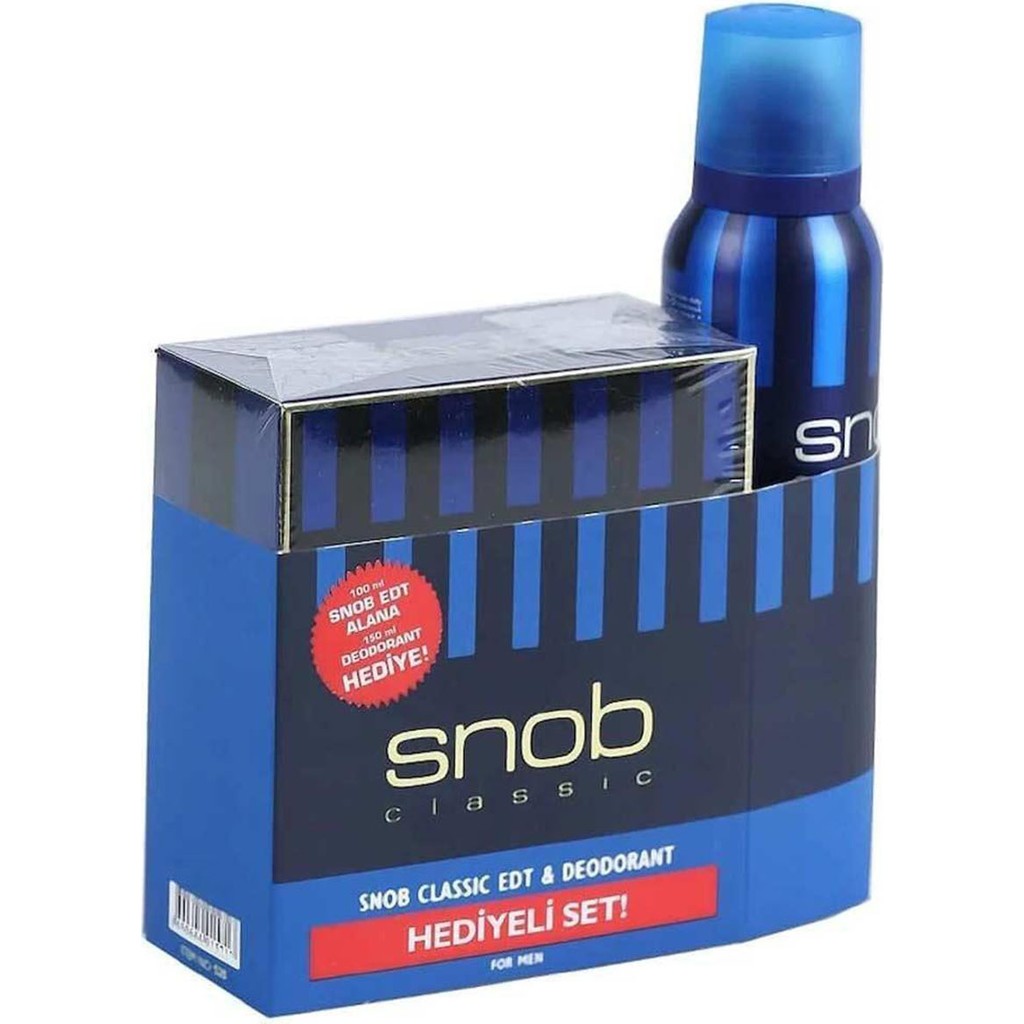 Snob klasik Edt 100ML+DEODORANT 150ML Set Deodorantlar Fiyatı