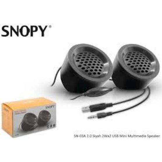Snopy SN-03A 2.0 Siyah 2wx2 Usb Mini Multimedia Speaker