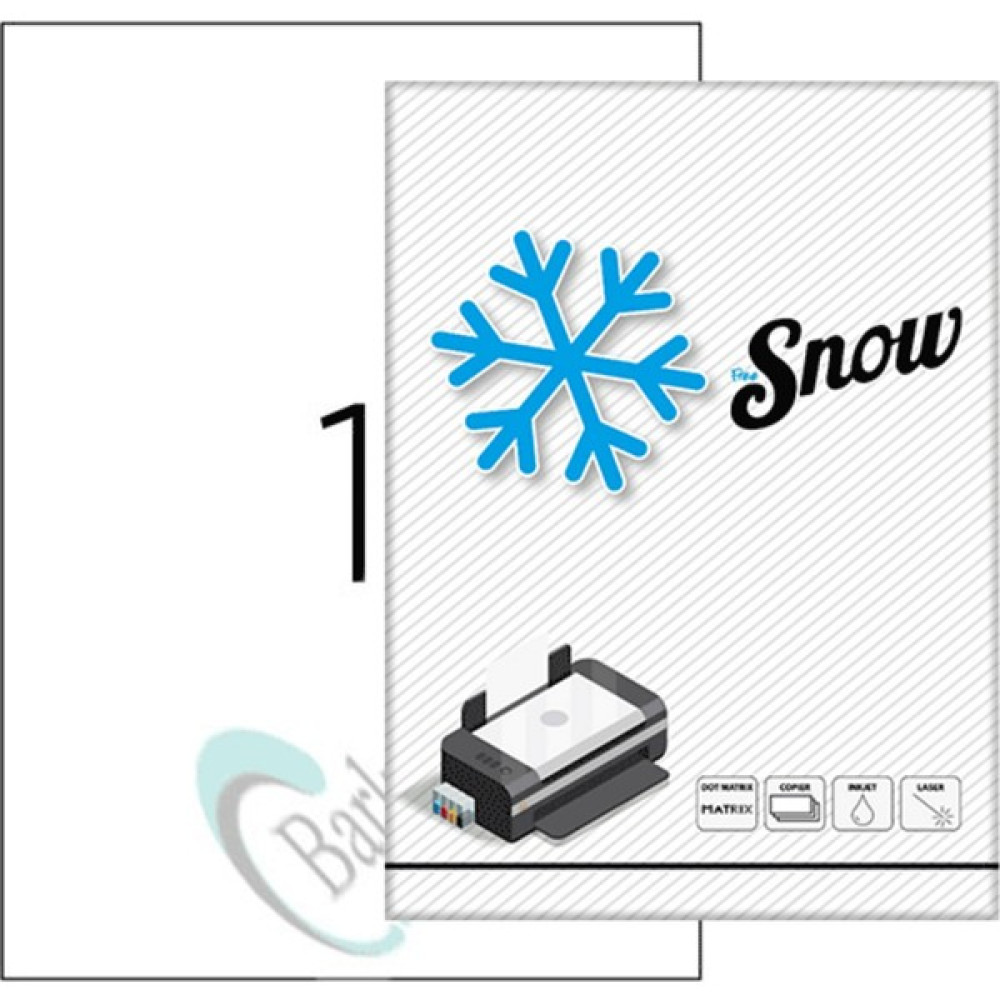 Snow Barkod Deposu A4 Lazer Etiket 210X297MM Etiket Makinesi Fiyatı