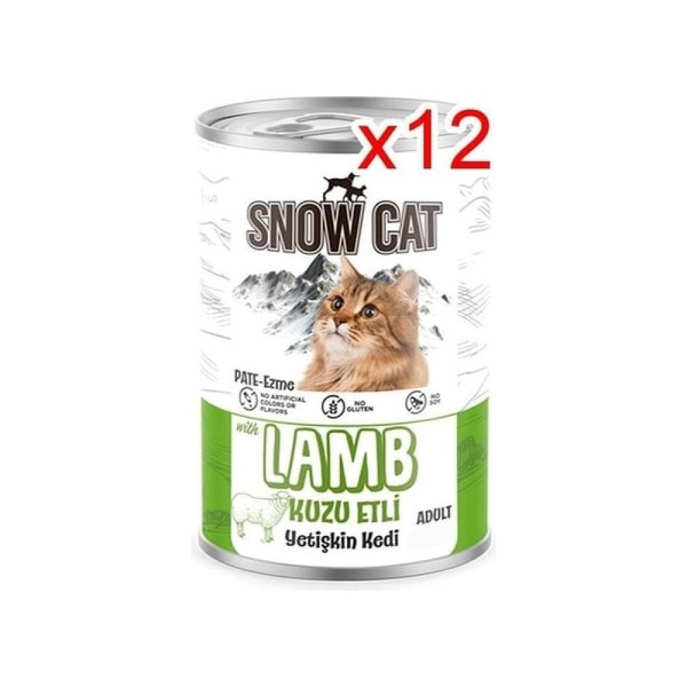 Snow Cat Kuzu Etli Kedi Konserve 400GR-12 Adet Evcil Hayvan Ürünleri Fiyatı