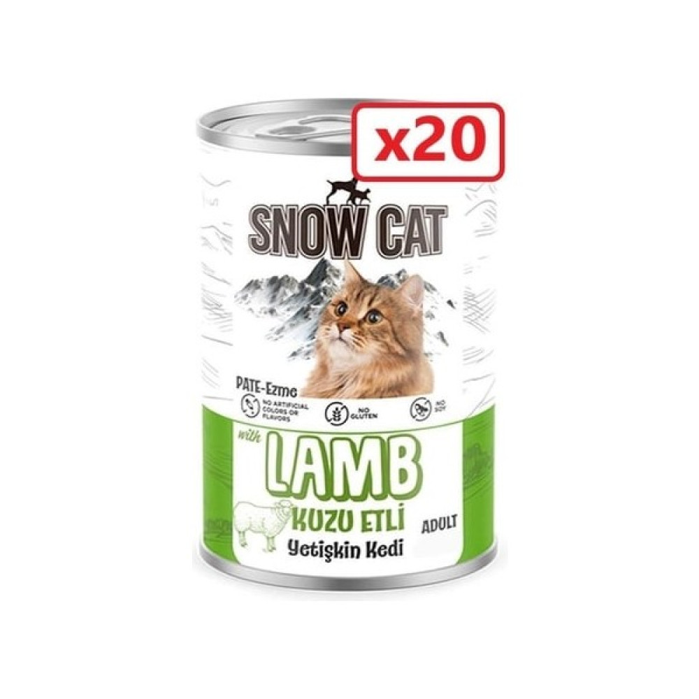 Snow Cat Kuzu Etli Kedi Konserve 400GR-20 Adet Evcil Hayvan Ürünleri Fiyatı