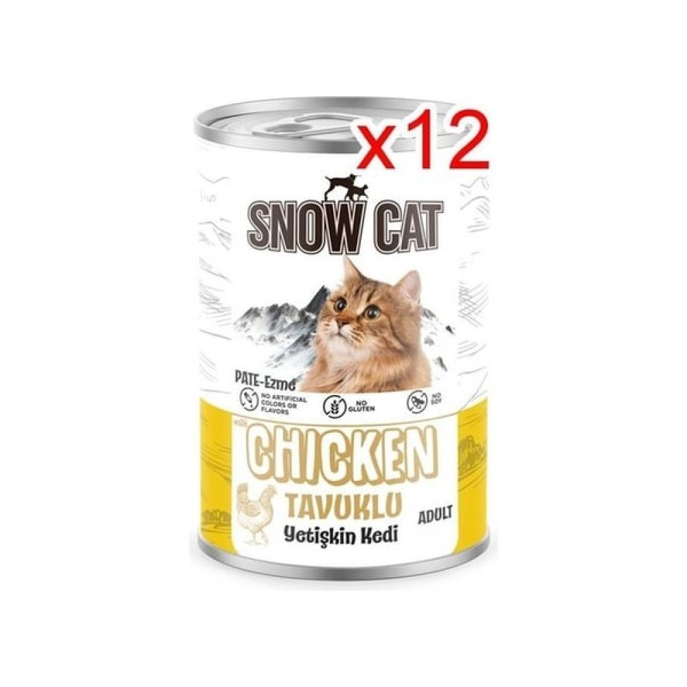 Snow Cat Tavuk Etli Kedi Konserve 400GR-12 Adet Evcil Hayvan Ürünleri Fiyatı