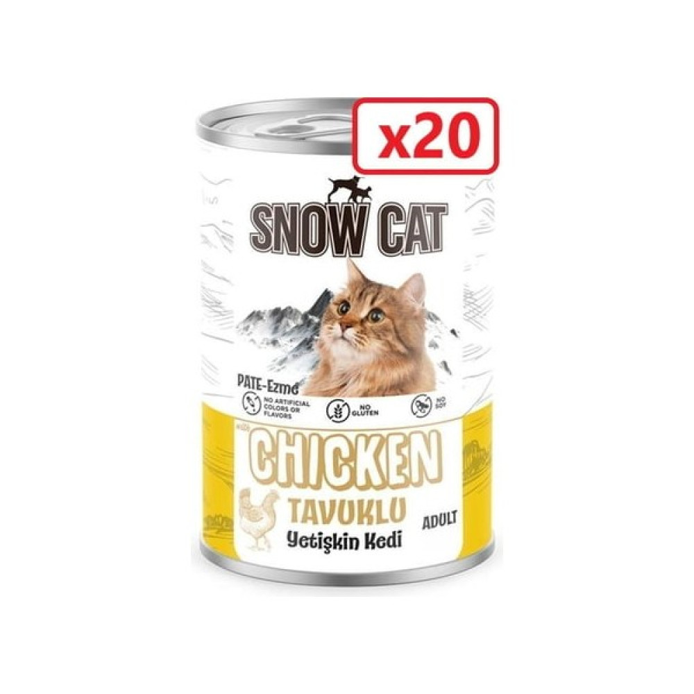 Snow Cat Tavuk Etli Kedi Konserve 400GR-20 Adet Evcil Hayvan Ürünleri Fiyatı