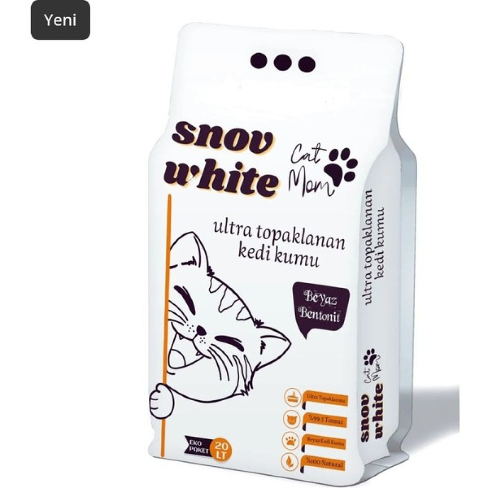 Snow White 20LT Beyaz Bentoint Kokusuz Ince Taneli Kedi Kumu Ultra Topaklama Evcil Hayvan Ürünleri Fiyatı