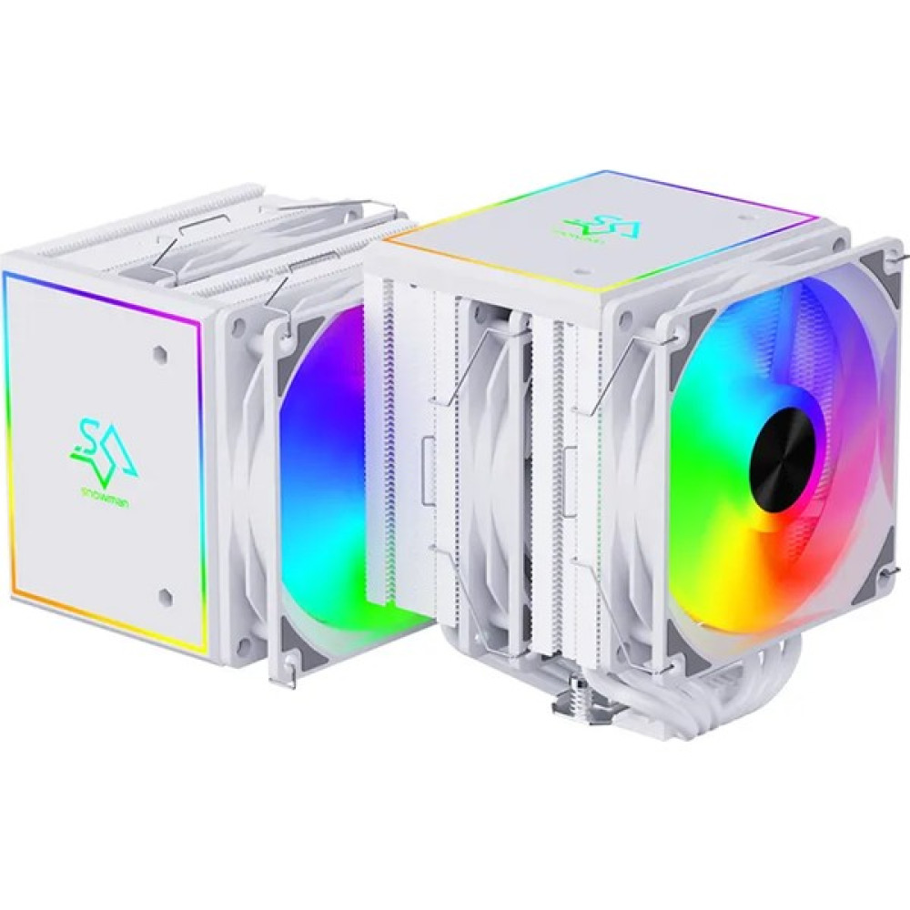 Snowman MT660 2*12CM Colorful Fan 4pin + 6 Borulu Premium Beyaz Cpu Fan Soğutucular Fiyatı