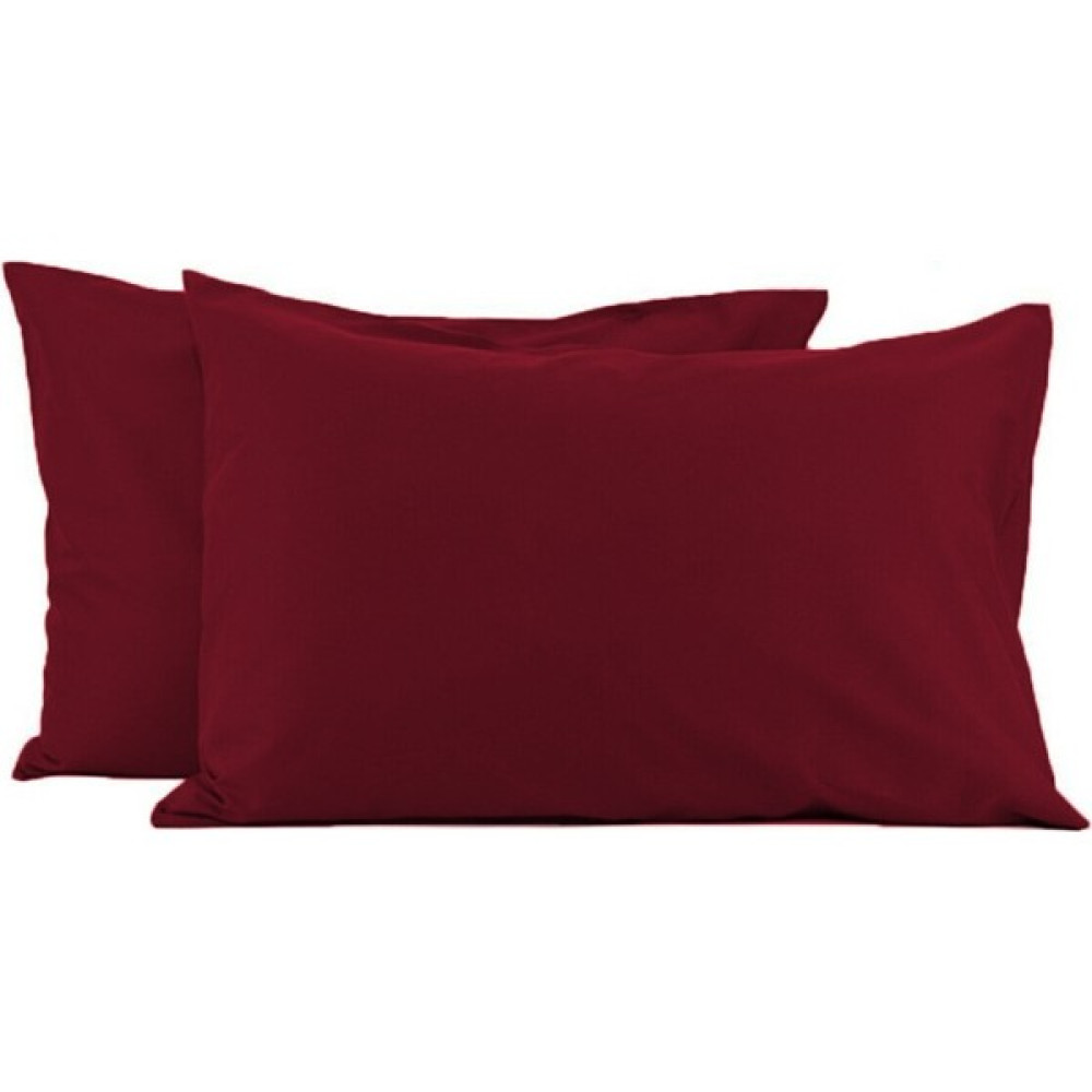 Snr Home Collection 2'li Fermuarlı Pamuklu 50X70 Bordo Yastık Kılıfı - 50 x 70 cm Yastık Kılıfı Fiyatı