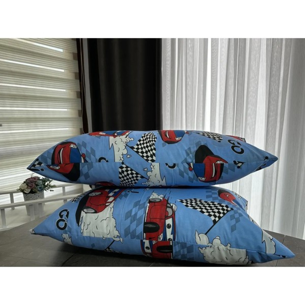 Snr Home Collection 2'li Kapaklı Pamuklu Arabalı Yastık Kılıfı - 50 x 70 - Mavi Yastık Kılıfı Fiyatı
