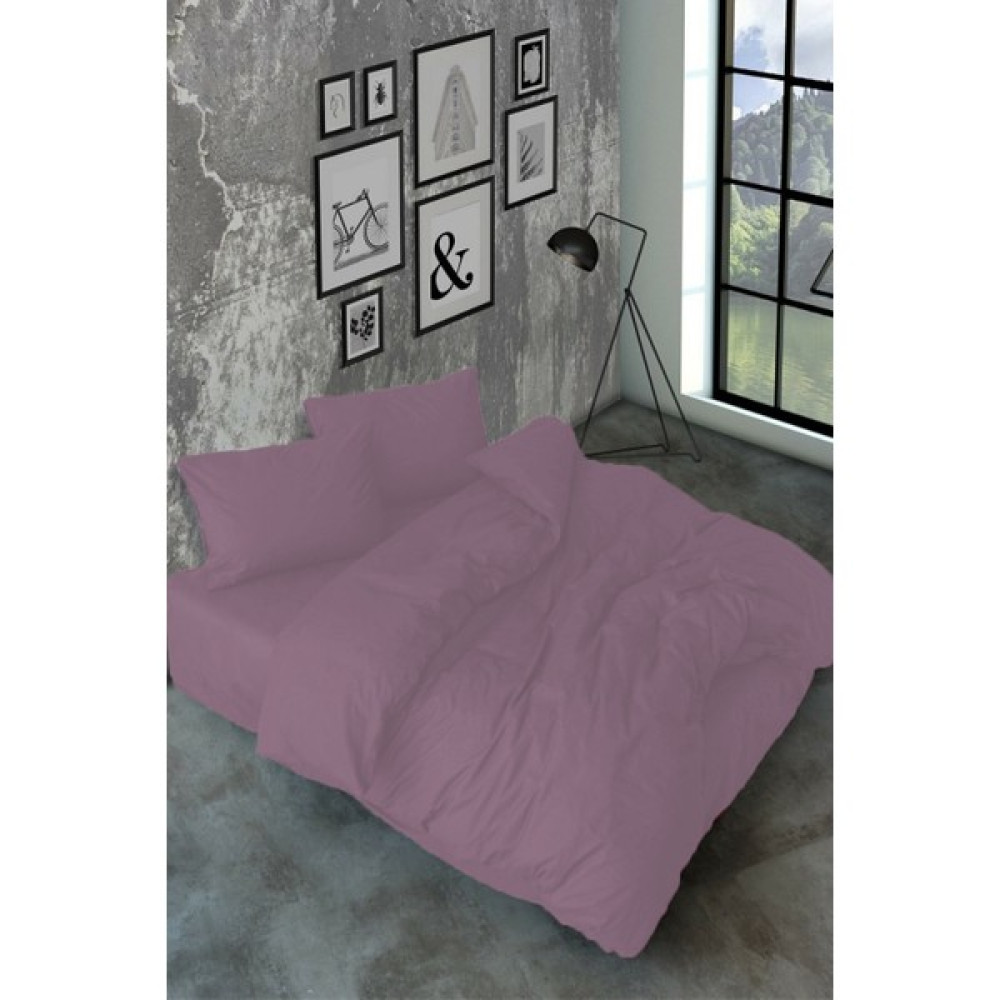 Snr Home Collection Akfil Pamuklu Mürdüm Çift Kişilik Nevresim Takımı (Lastikli Çarşaflı) - 200 x 220 cm Nevresim Takımı Fiyatı