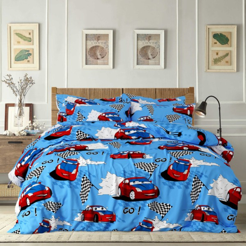 Snr Home Collection Arabalı Pamuklu Tek Kişilik Çocuk Odası Nevresim Seti (Çarşafsız) - Mavi - 160 x 220 cm Bebek Nevresim Takımı Fiyatı