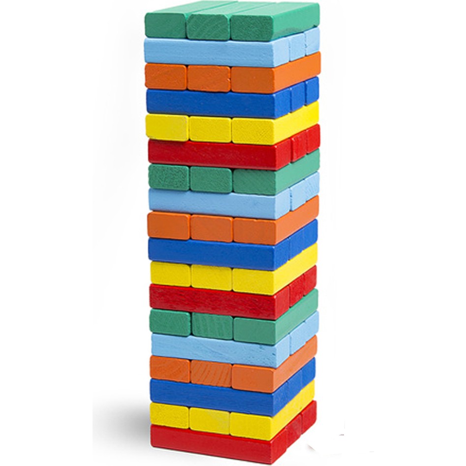 snrby SNR Renkli Denge(Jenga) Oyunu 54 Parça Orta Boy Diğer Fiyatı
