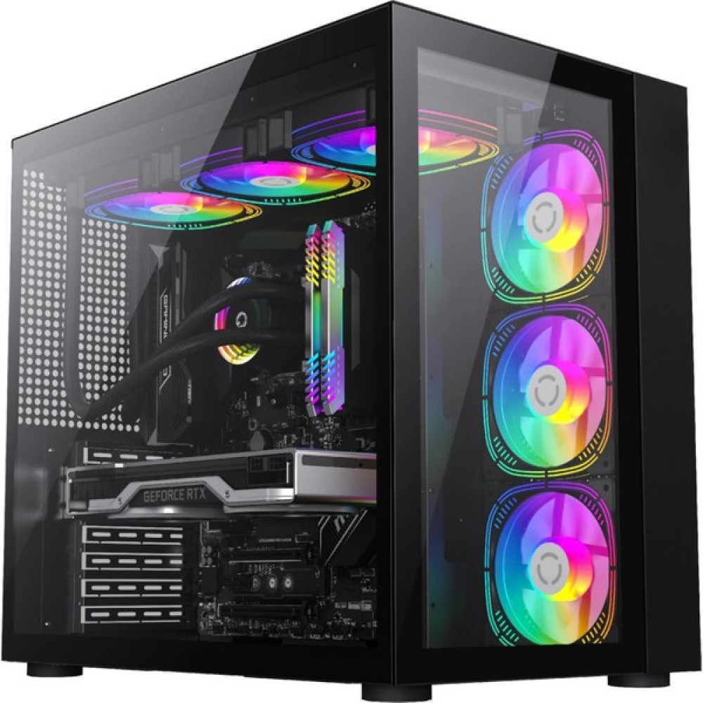 SNT Energy Snt Warzone Iı Midi Tower 7X120 Mm. Argb Uzaktan Kumanda Atx Siyah Gaming Kasa - Yok PC Kasaları Fiyatı