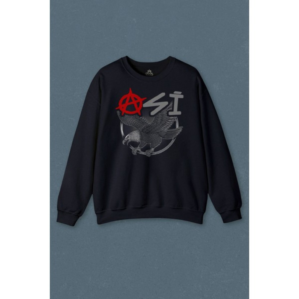 So Cool Lacivert Sweatshirt Uçan Kartal Asi Taraftar Baskılı Beşiktaş Baskılı Sweat Erkek Sweatshirt Fiyatı