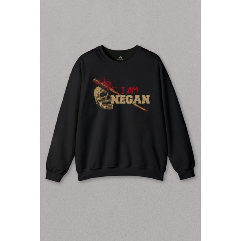 So Cool Unisex Sweatshirt I Am Negan The Walking Dead Yürüyen Ölüler Baskılı Sweat Erkek Sweatshirt Fiyatı