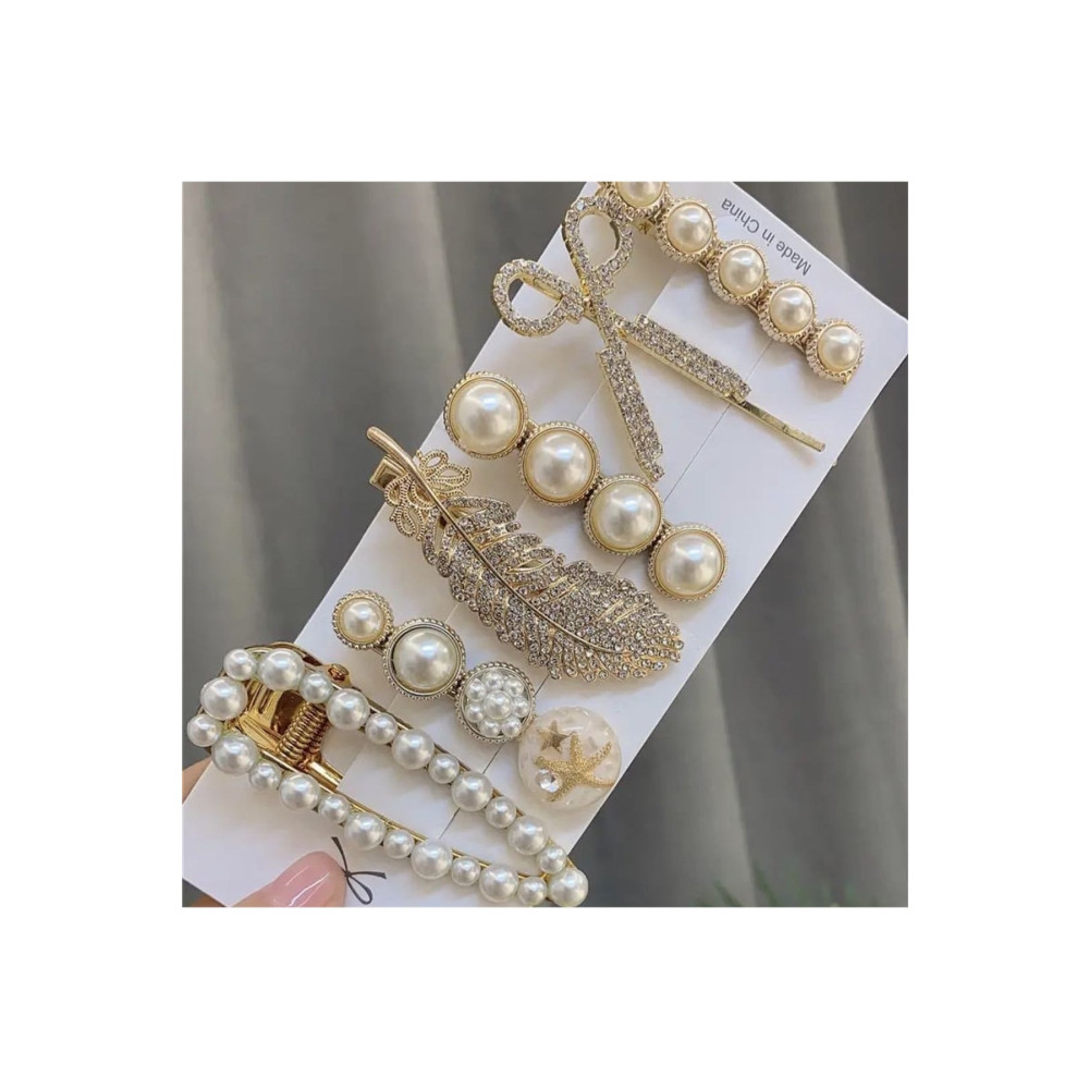 So Much Accesories So-much Yeni Trend Moda İncili 6lı Büyük Klips Çıtçıt Pens Toka Seti-3 Toka, Taç & Saç Bandı Fiyatı