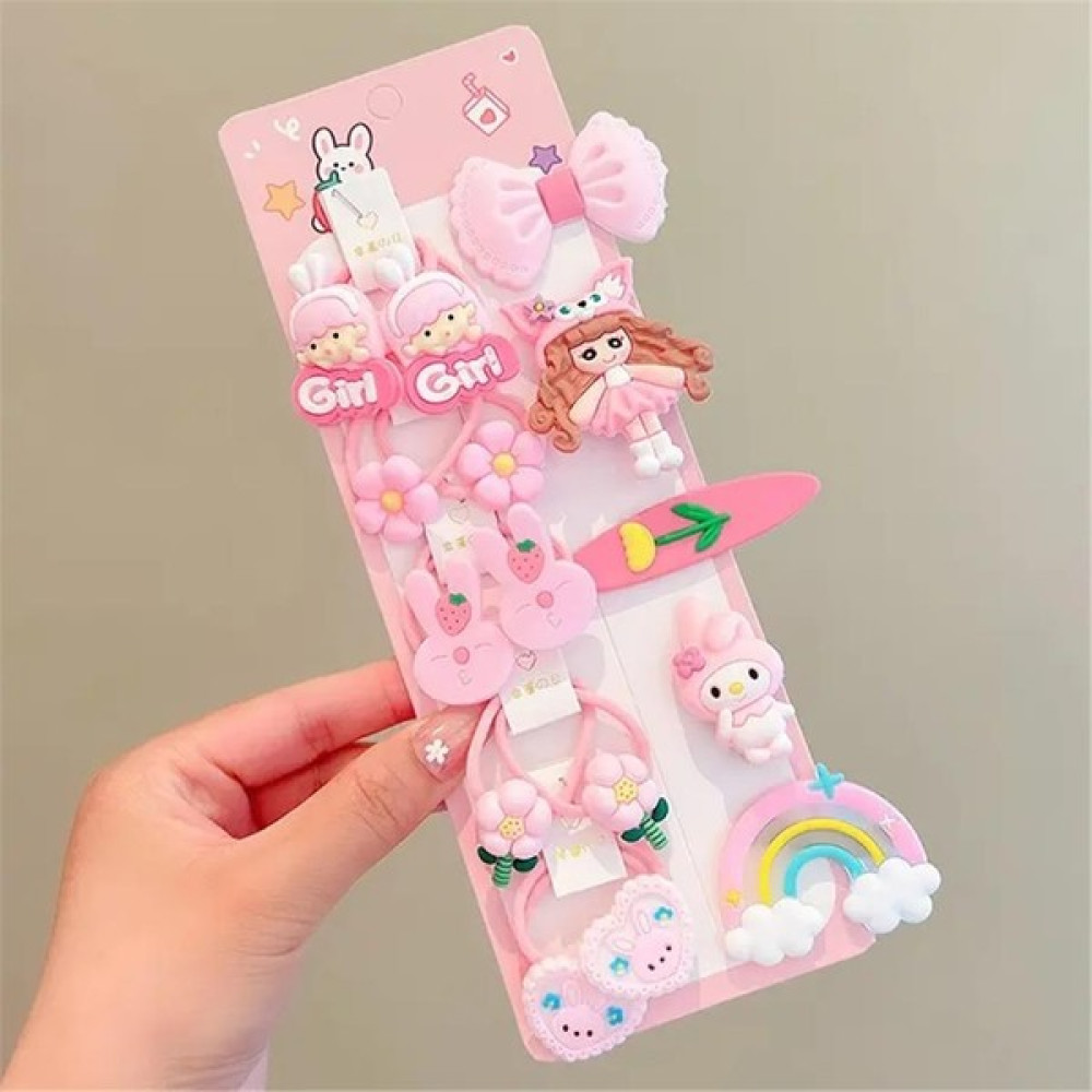 So-Much Yeni Model Çocuk Lastik Pens Toka Seti 15 Adet Pembe Toka, Taç & Saç Bandı Fiyatı