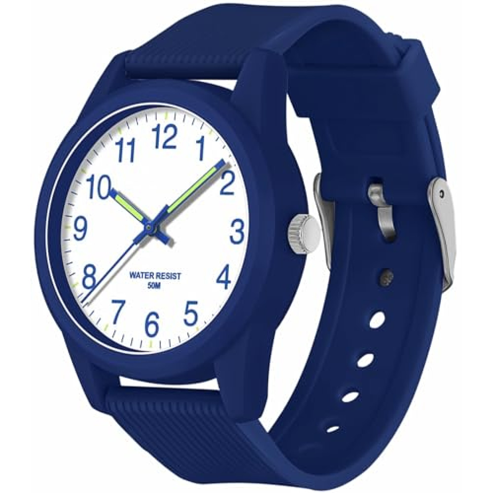 SOCICO Kids Analog Watches for Boys Girls 50M Waterproof Watches Learning Time Children Watch Easy to Read for Ages 3-12 Kids Birthday, Christmas Day, Children's Day Gifts (Blue)