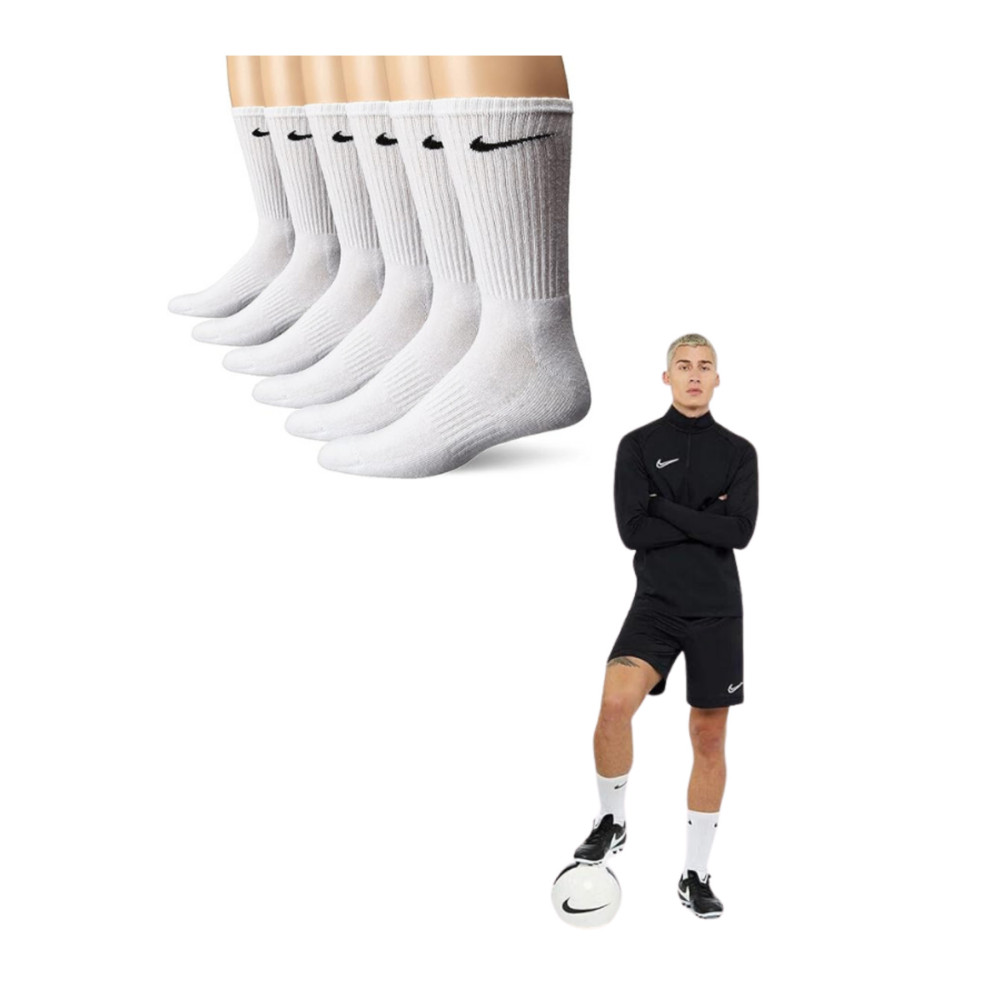 Socks Sirius 6 Çift Penye Kumaş Antrenman Spor Beyaz Futbol Maç Halı Saha Koşu Çorap Seti 42-44 Beden Salon Halısı Fiyatı