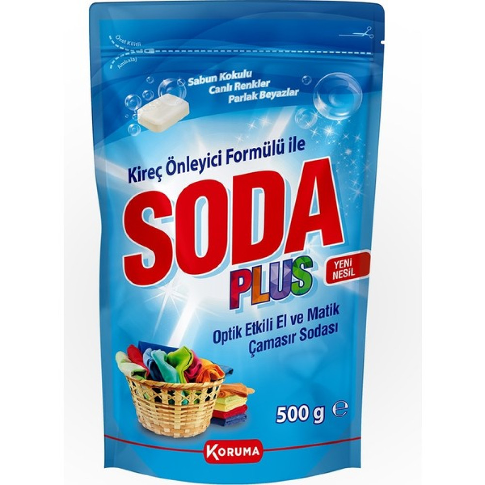 Soda Plus Kireç Önleyici Çamaşır Sodası 500 gr - 500 gr Çamaşır Makinesi Ürünleri Fiyatı