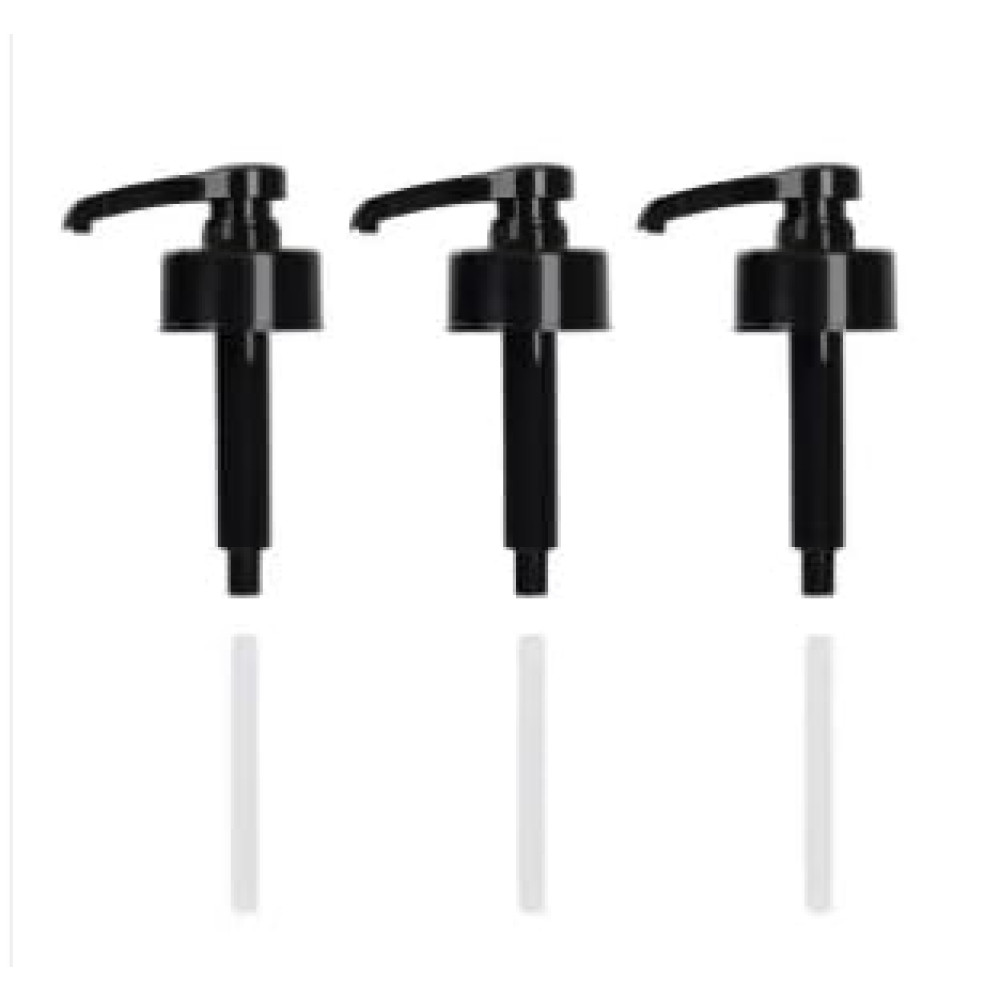 Soda Syrup Bottle Pump Dispenser, Fits 14.9 FL OZ (440mL) Made to fit SodaStream Syrup Bottle, 3 Pack, Black