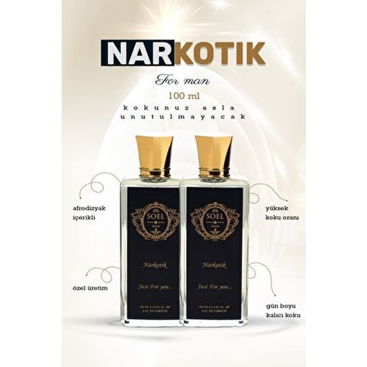 Soel Parfüm Narkotik 100 ml EDP Erkek Parfüm Aromatik Koku ile Özel Tasarım Hediyelik Parfümler Fiyatı