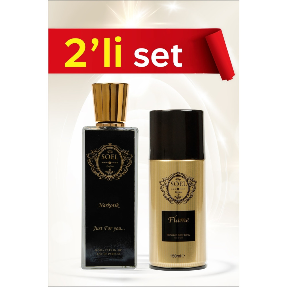 Soel Parfüm Narkotik Edp 50ml Erkek Parfümü Flame Erkek Deodorant 150ml Avantaj Seti Parfümler Fiyatı