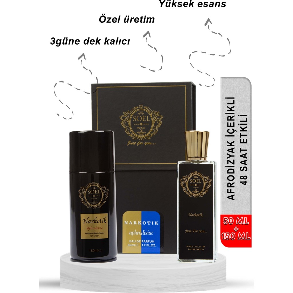 Soel Parfüm Narkotik Parfüm 50 ml EDP ve Narkotik Deodorant 2'li set Parfümler Fiyatı