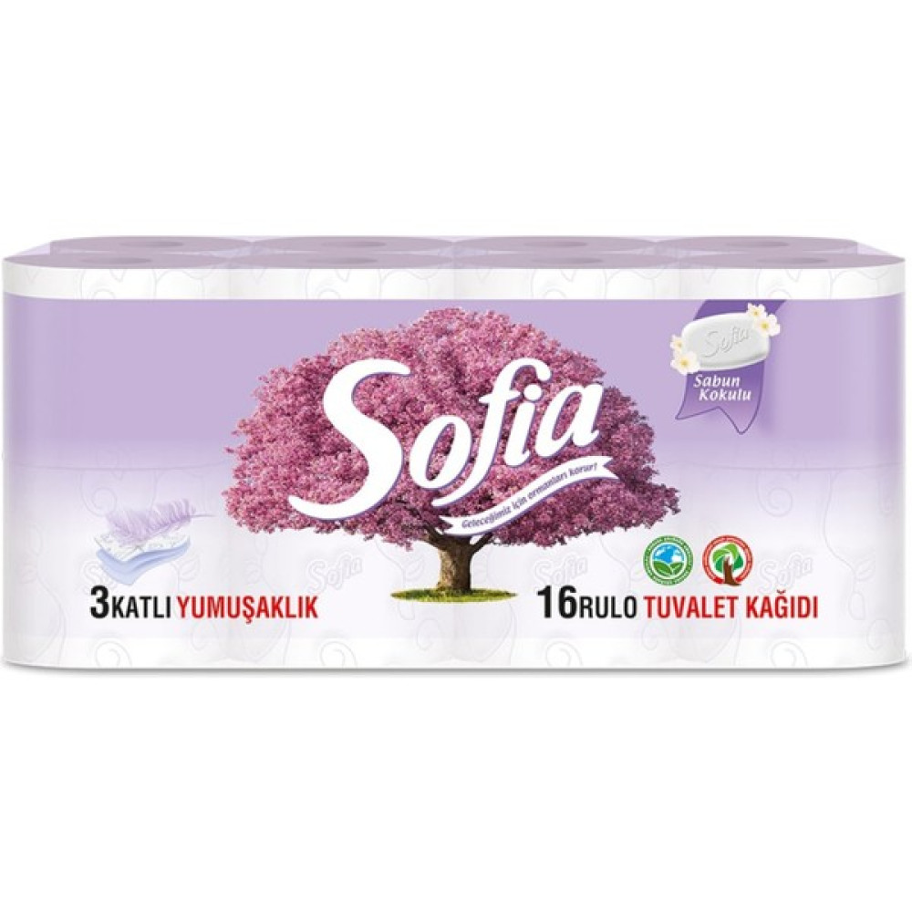 Sofia 3 Katlı Kokulu Tuvalet Kağıdı 16 X3  48'li - Beyaz Tuvalet Kağıdı Fiyatı