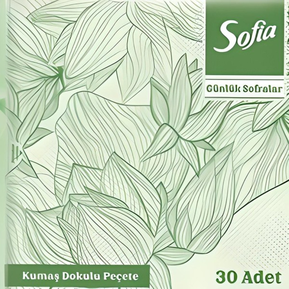 Sofia Misafir Peçetesi Yeşil Benekli Peçete Fiyatı