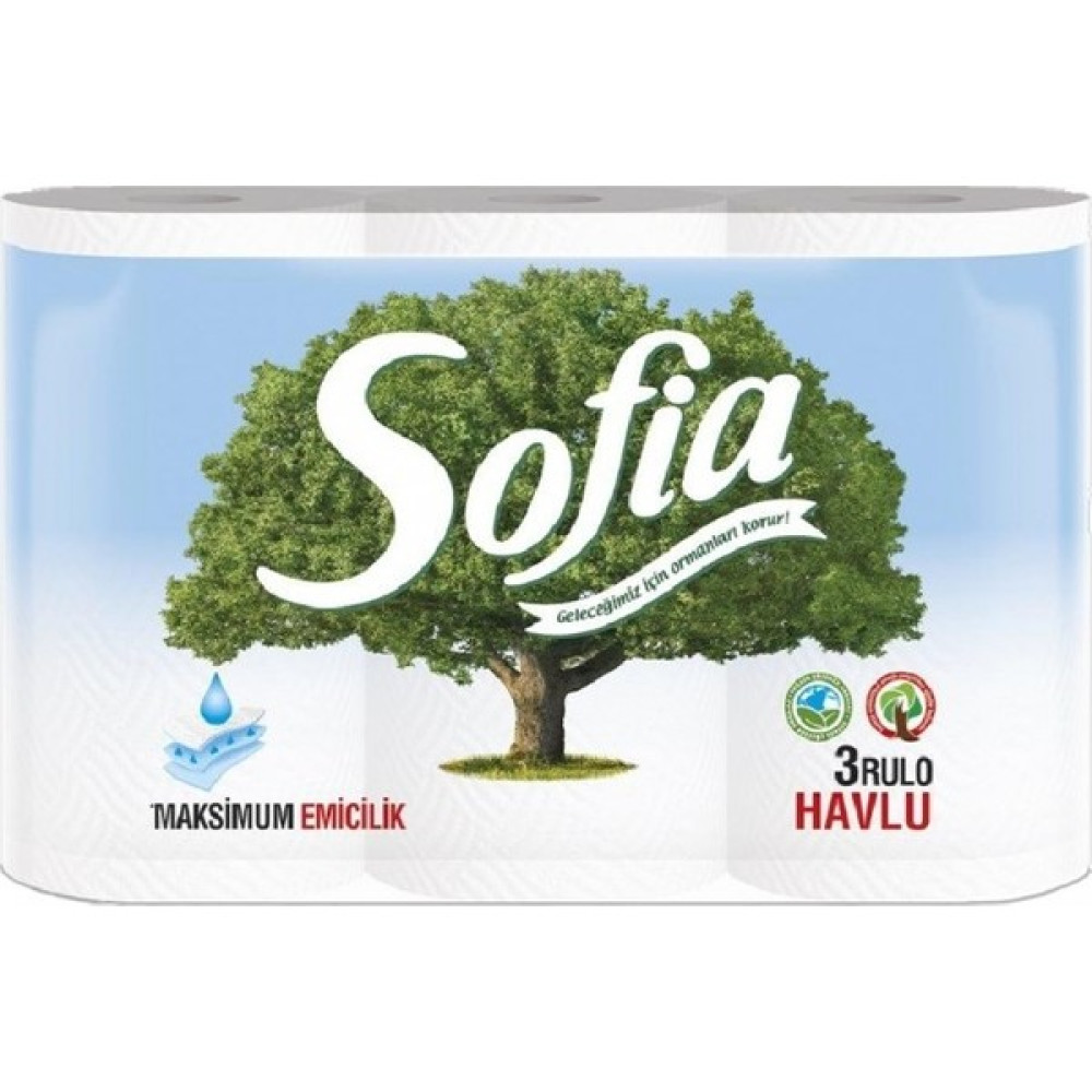 Sofia Rulo Havlu 3'lü - Beyaz Kağıt Havlu Fiyatı