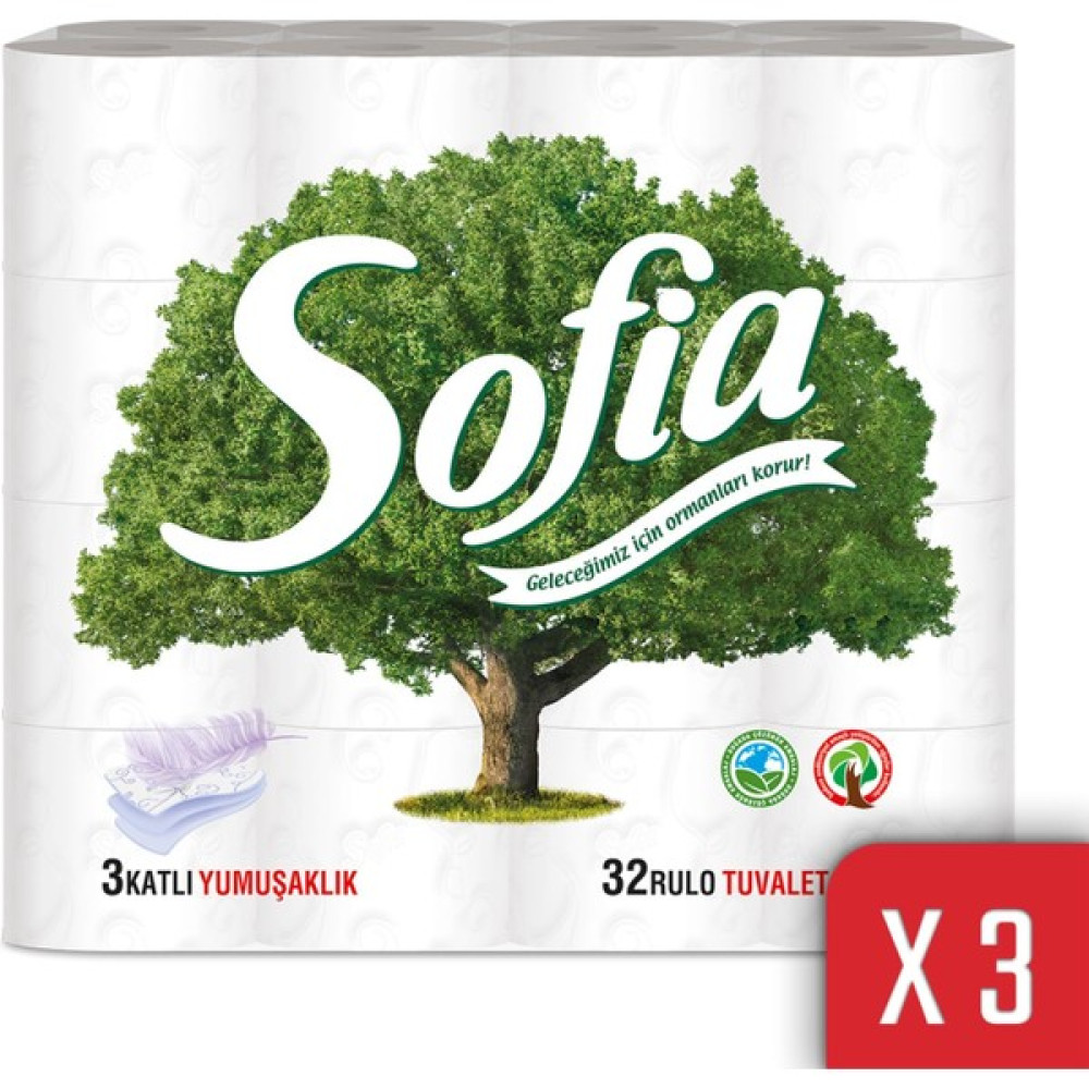 Sofia Tuvalet Kağıdı 32'li 3'lü Paket Tuvalet Kağıdı Fiyatı