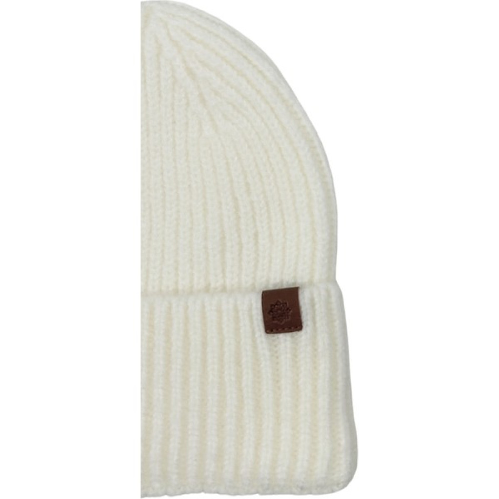 Sofist İstanbul Ecru Beanie Ekru Deri Etiket Detaylı Soft Yıkama Yünlü ve Katlamalı Örgü Bere Kadın Beresi Fiyatı