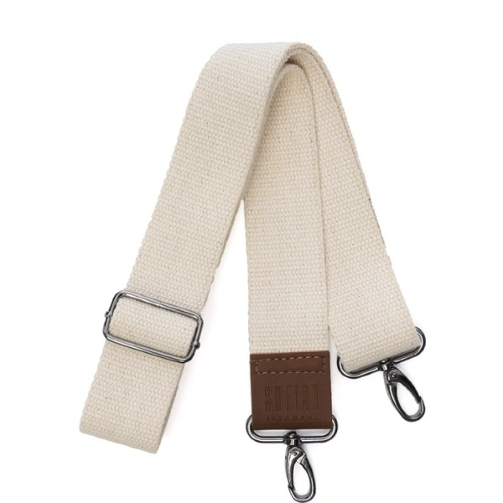 Sofist İstanbul Ecru Narrow Woven Adjustable Bag Strap Ekru Dar Dokuma Ayarlanabilir Çanta Askısı Bayan Çanta ve Cüzdan Fiyatı