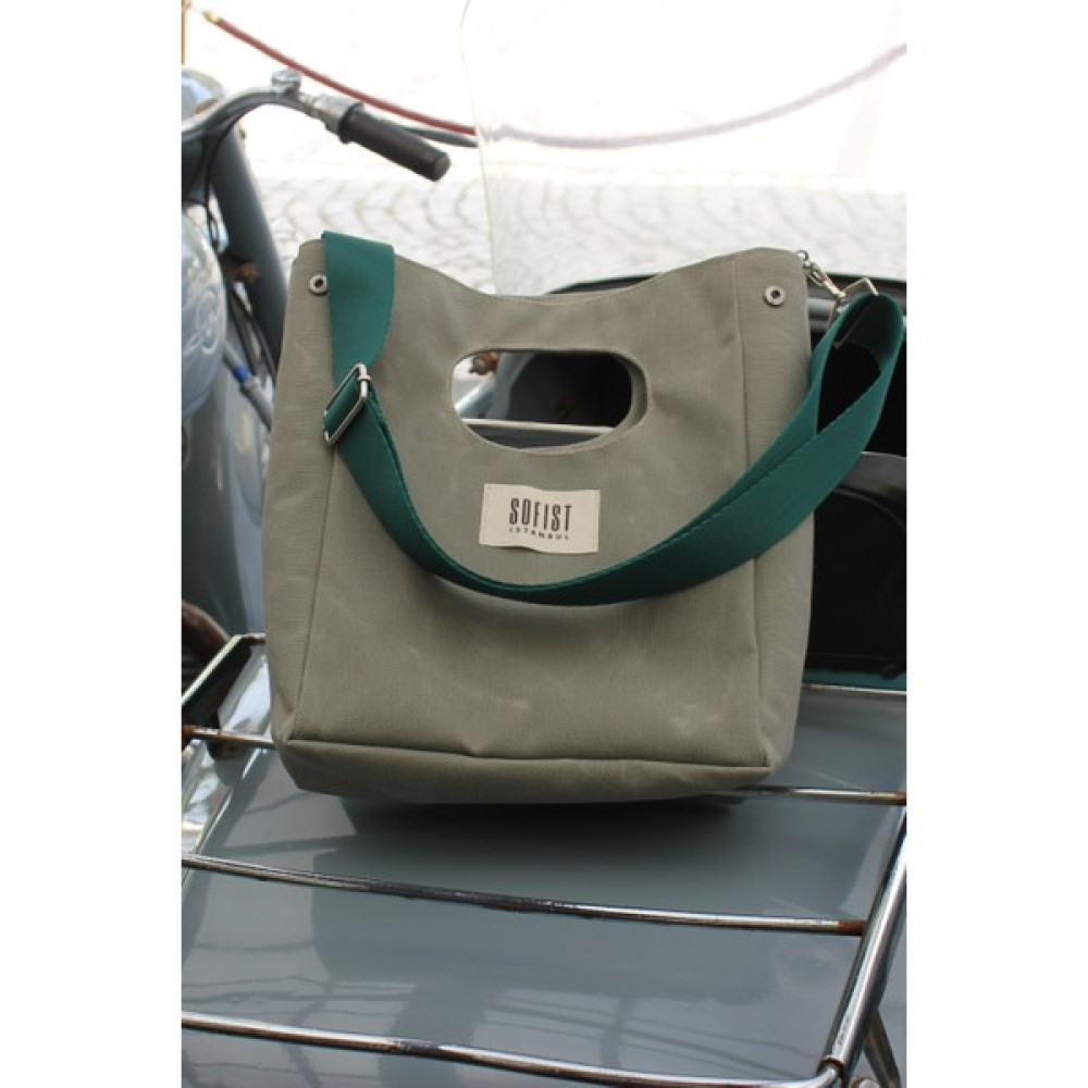 Sofist İstanbul Mineur Waxed Canvas Tote Bag Ayarlanabilir Askılı Mumlu Kanvas Kadın El ve Omuz Çantası Bayan Çanta ve Cüzdan Fiyatı
