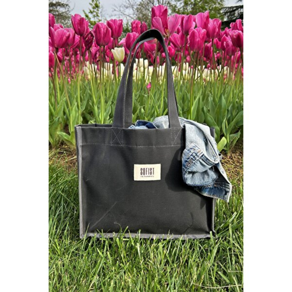Sofist İstanbul Moyen Waxed Canvas Tote Bag Mumlu Kanvas Kadın Omuz Çantası Bayan Çanta ve Cüzdan Fiyatı