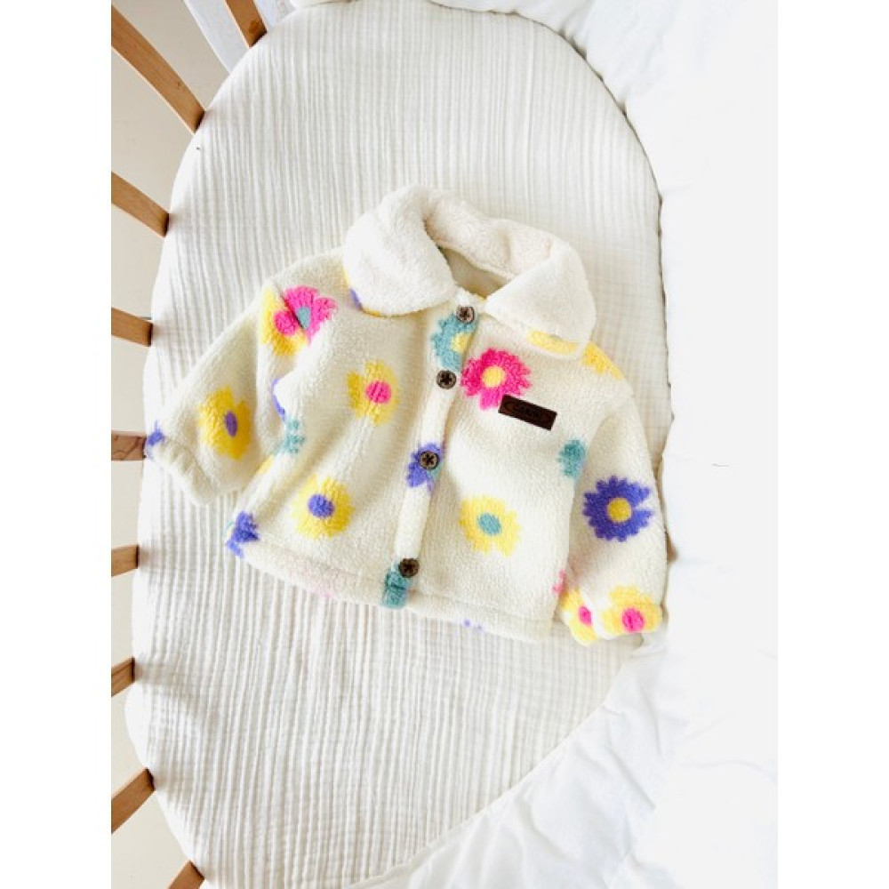 Soft and Baby Kız Çocuk Çiçekli Peluş Mont Bebek Montu Fiyatı