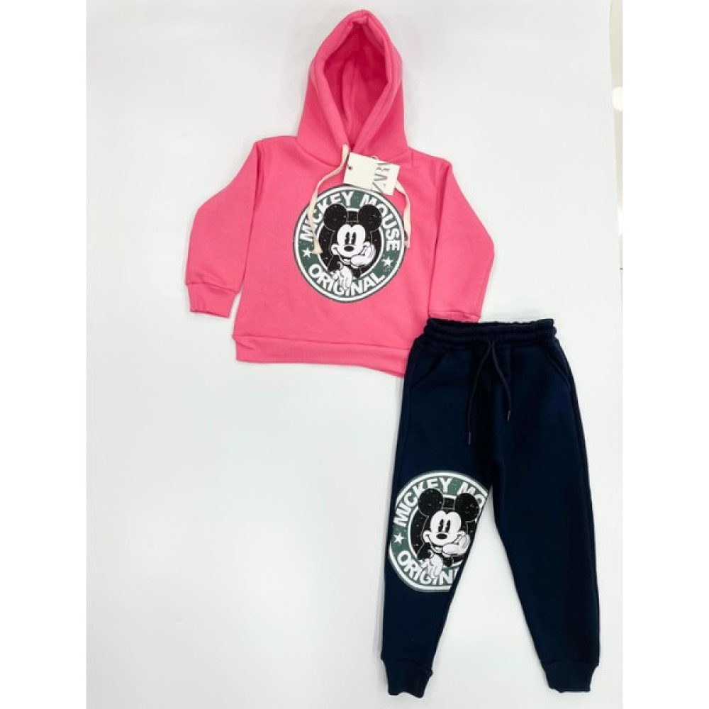 Soft and Baby Yeni Sezon Kız Çocuk Mickey Baskılı Pamuklu Alt Üst Takım Mickey Eşofman Takımı Kız Çocuk Eşofman Fiyatı